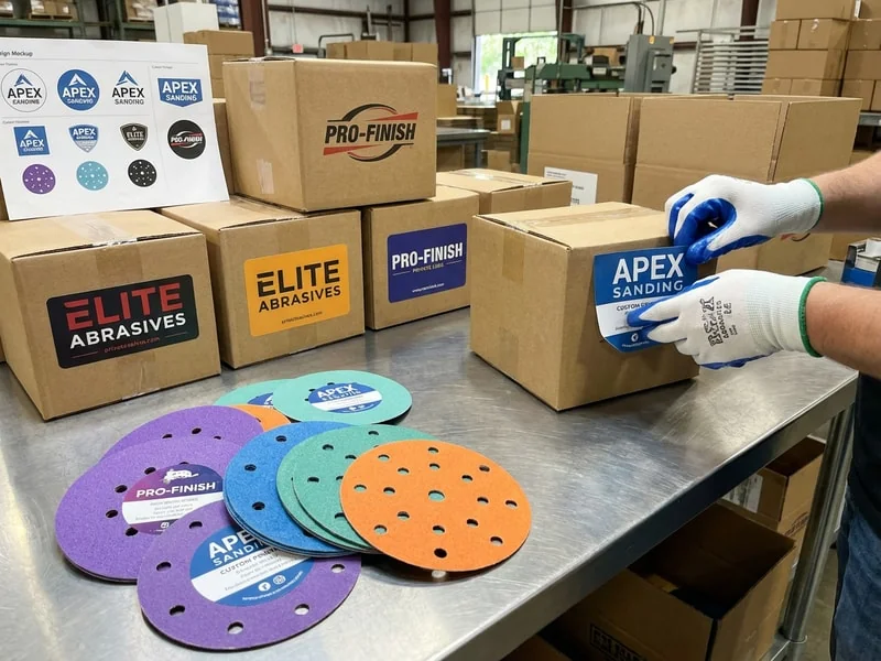 Paper sanding disc OEM and private label packaging