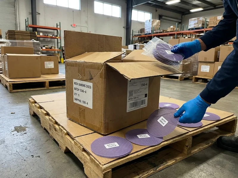 Comparison between mesh and paper sanding discs