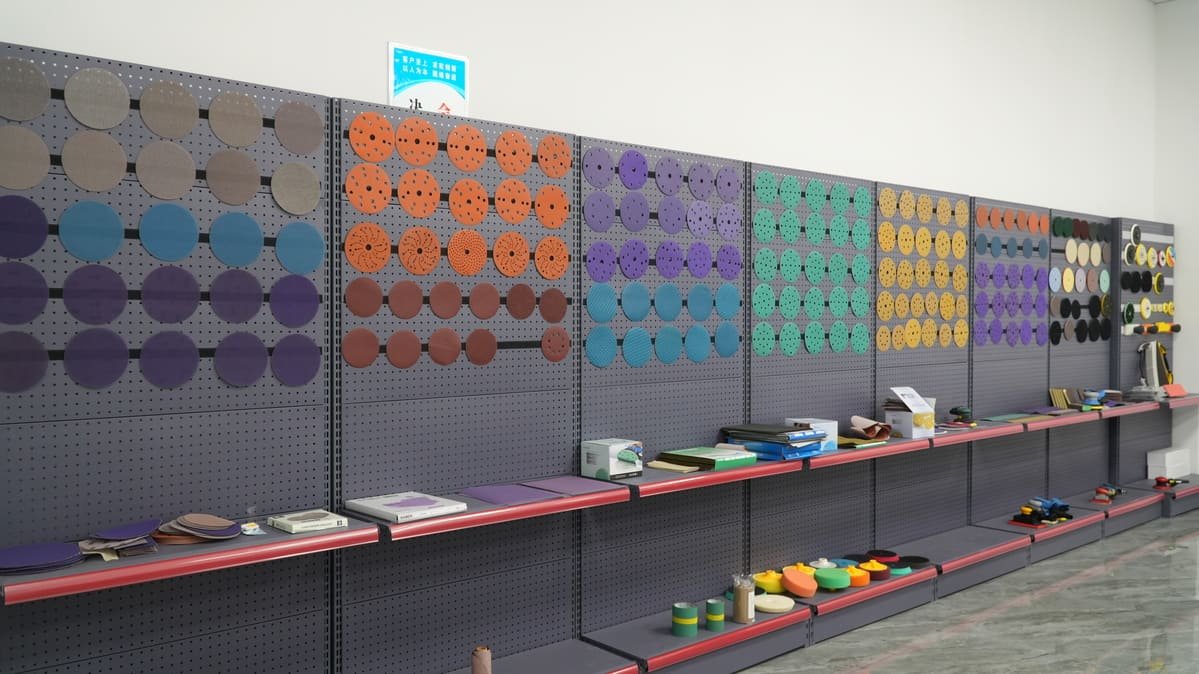 Structured sanding disc product range with clear SKU management