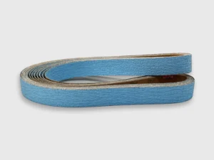 Blue zirconia sanding disc product image, e-commerce ready, 80 grit, durable cloth backing, white background