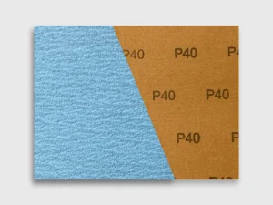 Blue zirconia sanding disc product image, cloth backing, 80 grit, e-commerce ready, white background