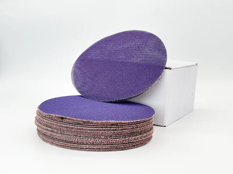 Ceramic net mesh sanding disc product image, 150mm diameter, P80 grit, white background, e-commerce ready