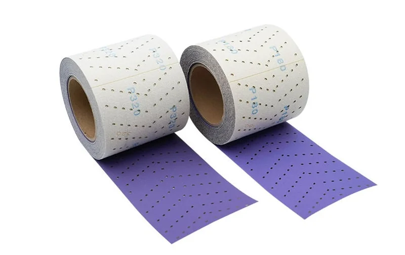 Film abrasive rolls for custom cutting and conversion applications