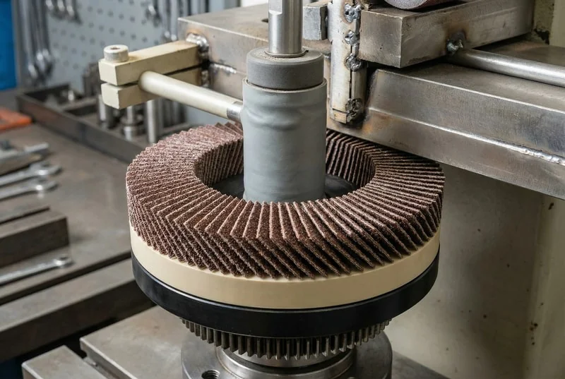 Flap arrangement and density control for balanced grinding performance