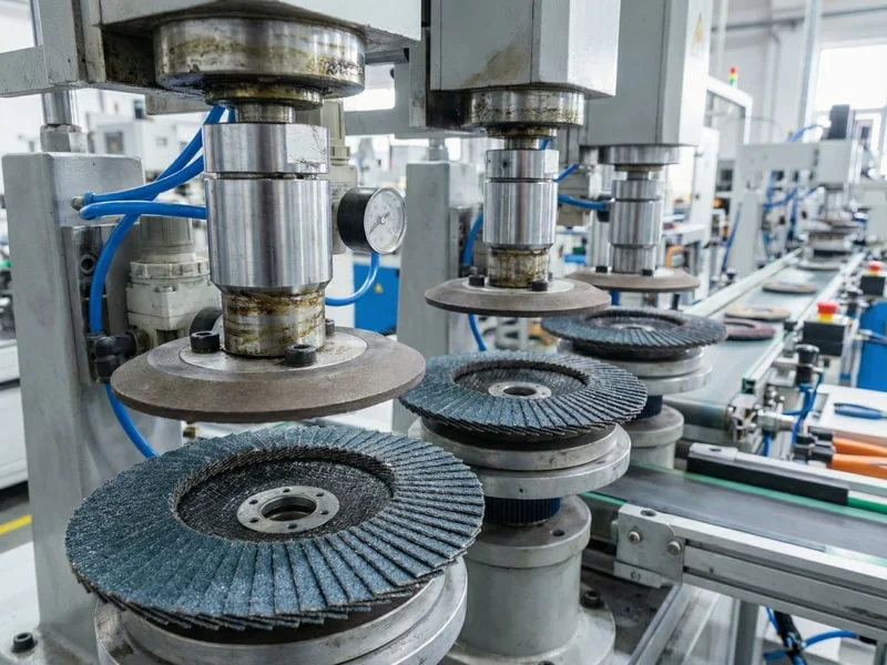 Backing plate supporting flap disc structure under heavy grinding load