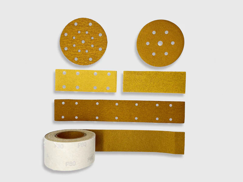 Gold Aluminum Oxide Paper Jumbo Roll sanding-disc white background product image