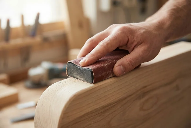 Hand sanding and maintenance work using abrasive rolls