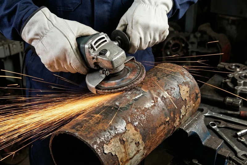 Maintenance and repair grinding work with versatile flap discs