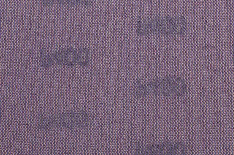 Purple zirconia alumina sanding disc detail view, close-up of abrasive mesh surface for industrial use