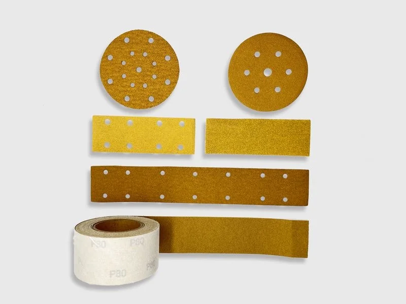 Paper abrasive rolls for workshops and production lines