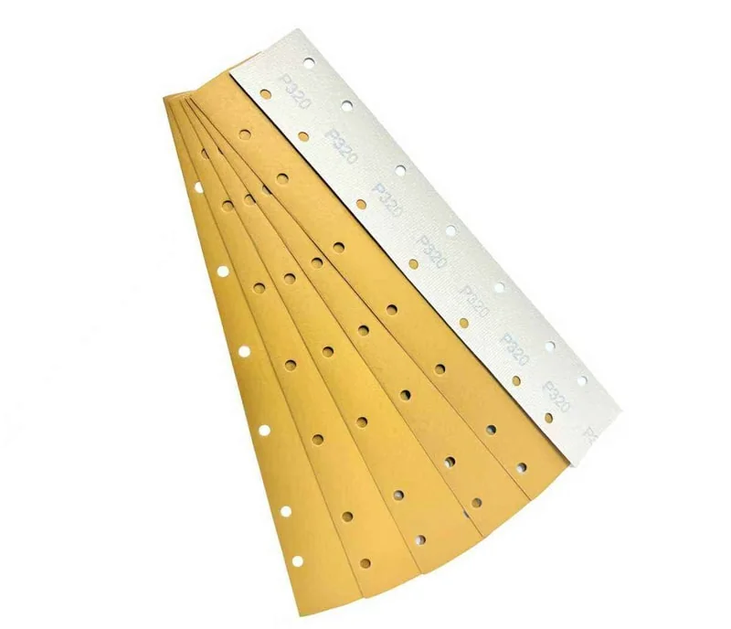 Paper long sheets for manual sanding and surface preparation