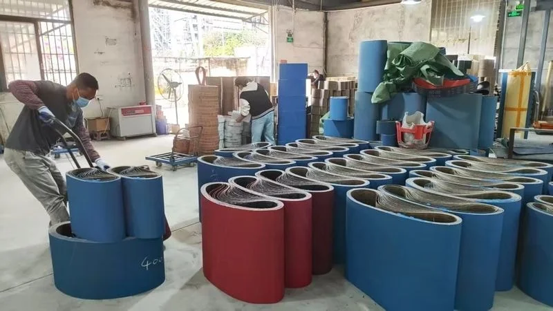 Focused abrasive belt manufacturing facility