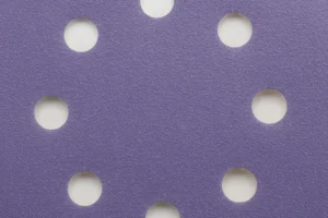 Purple ceramic film sanding disc jumbo roll, e-commerce product image, high grit, white background