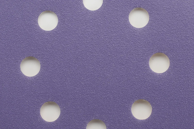 Purple ceramic film sanding disc jumbo roll, e-commerce product image, high grit, white background