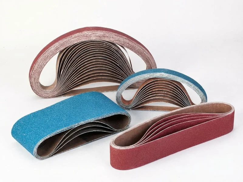 Custom abrasive belt formats manufactured to machine specifications