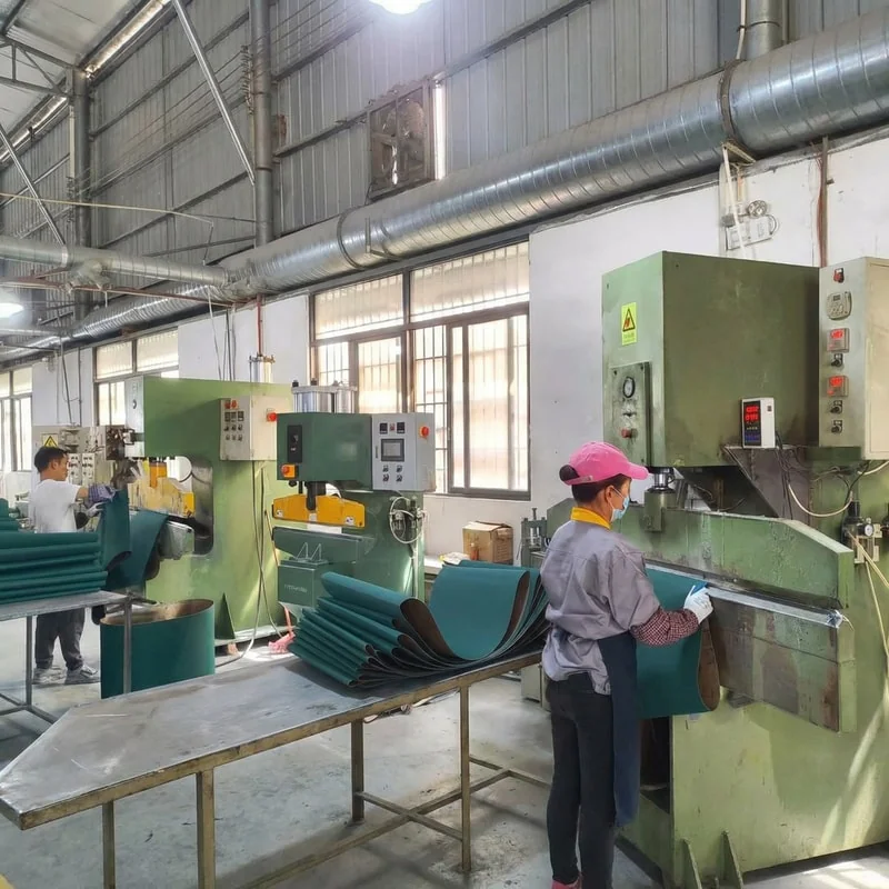 Sanding belt manufacturing line