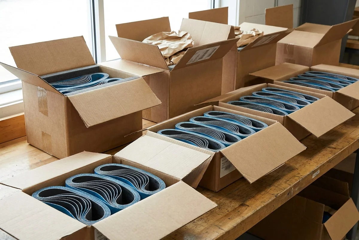 Abrasive belt packaging