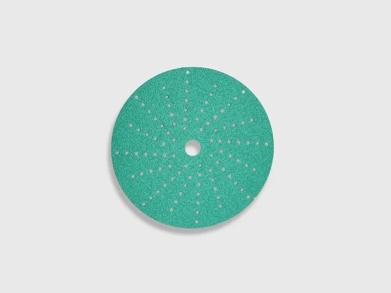 Paper sanding disc coating closeup