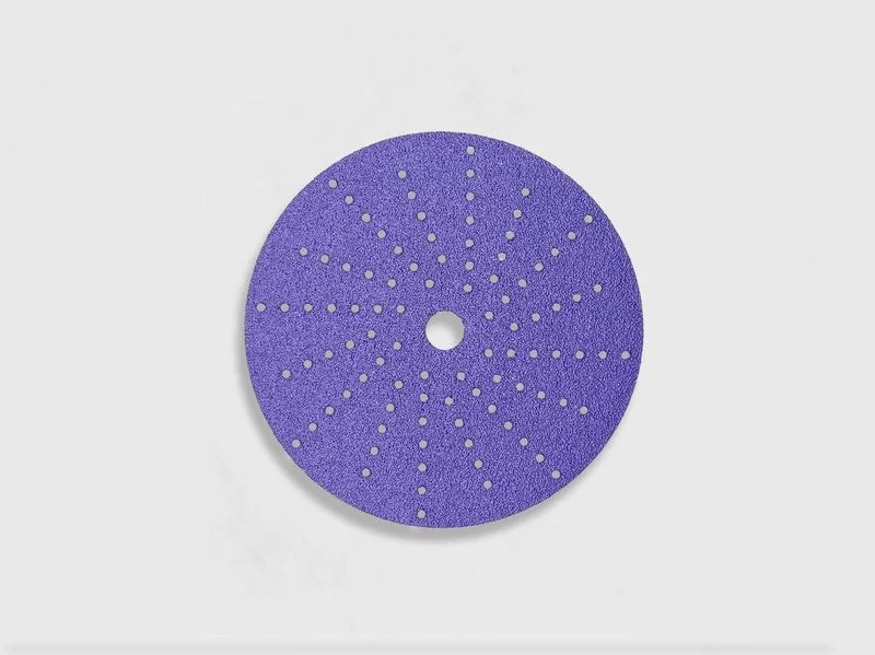 Paper sanding disc grain structure
