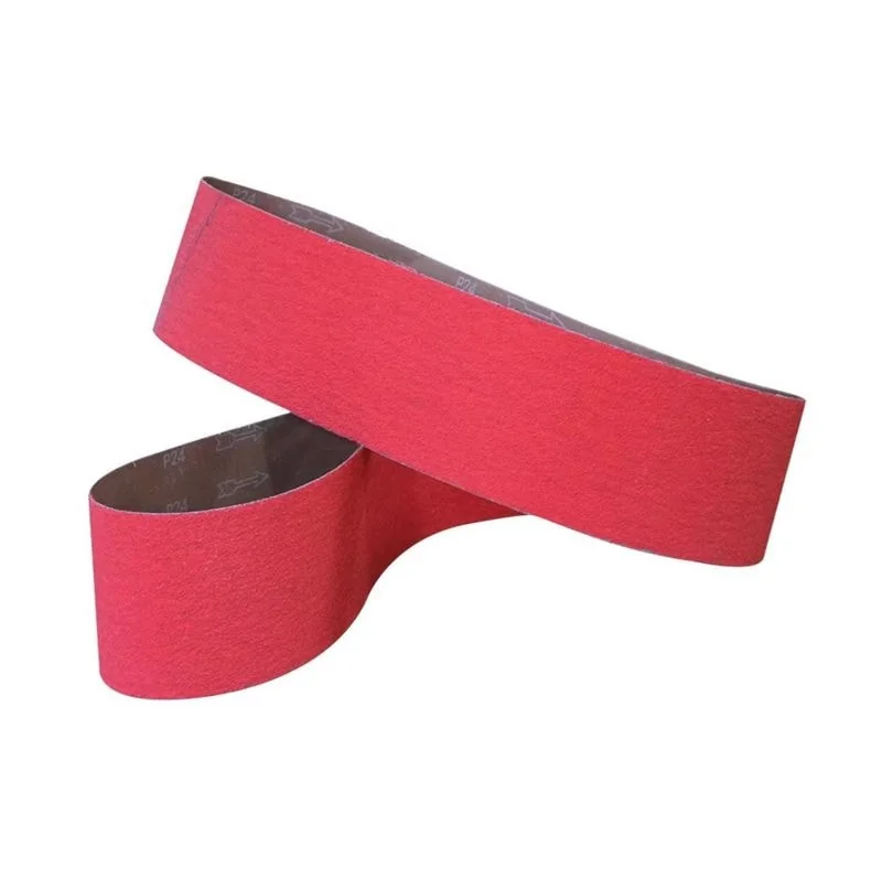 Wide abrasive belts for panel processing and surface finishing lines