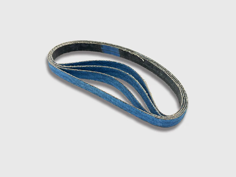 Blue zirconia abrasive cloth sanding belt, industrial grade, white background product image