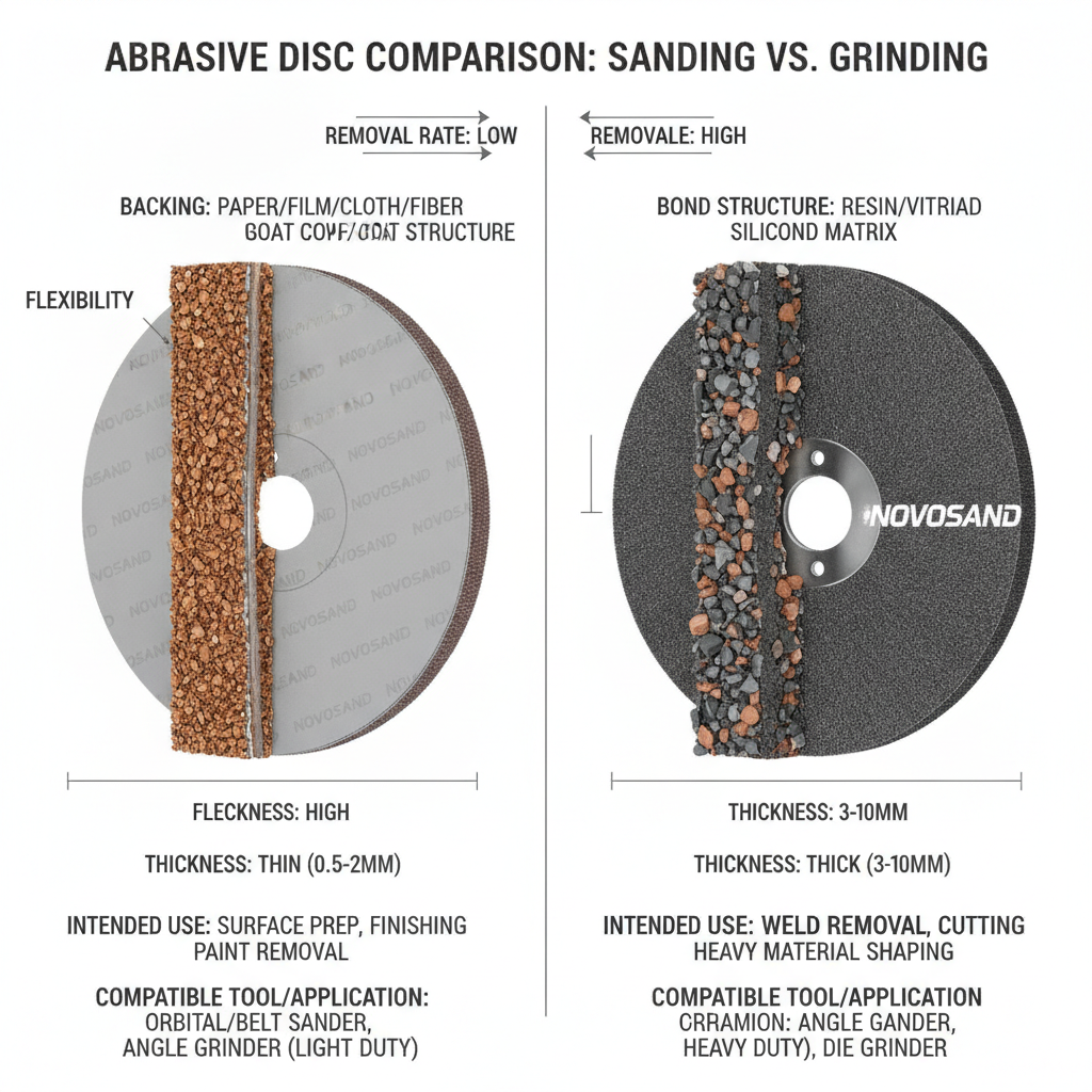 How do sanding and grinding discs differ? How do sanding and grinding discs differ
